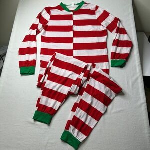 Womens‎ Large Red White Green One Piece Christmas Holiday Outfit